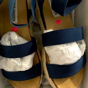 Steve Madden Ankle Strap Espadrille Wedges